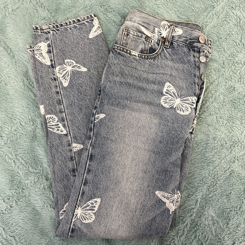 Pacsun Butterfly Print Jeans